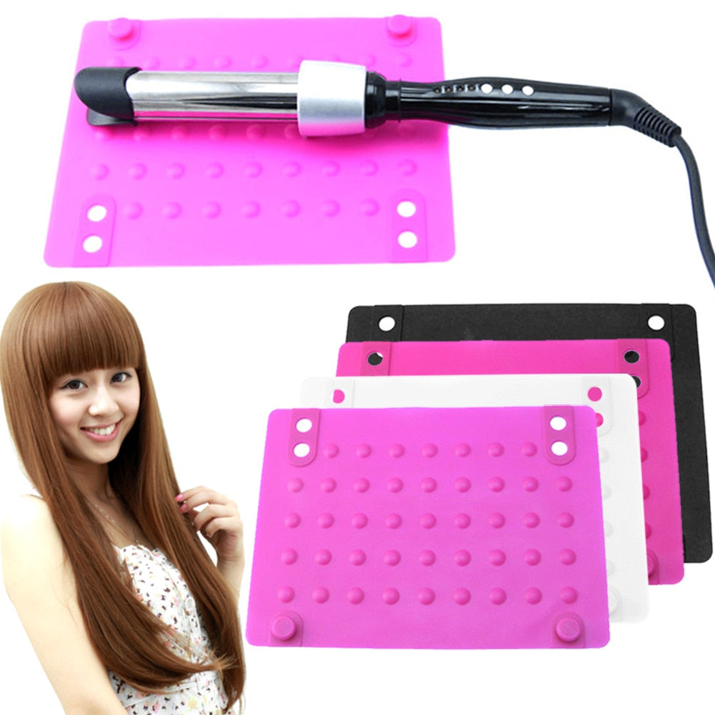 2018 Hot Silicone Heat Resistant Mat Anti-heat Mats For Hair Straightener Curling Iron Tools For Women Lady Hair Care FM88