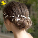 Xinyun Wedding Headbands Bridal Ornaments Beautiful Leaves Headbands Fashion Women Hair Band Simple Elegant Bride Accessories