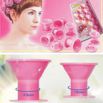 10pcs/set Mushroom Hairstyle Roller DIY Silicone Women Sleeping Bell Curler Girl Hair Rollers Beauty Hair Care Styling Tools