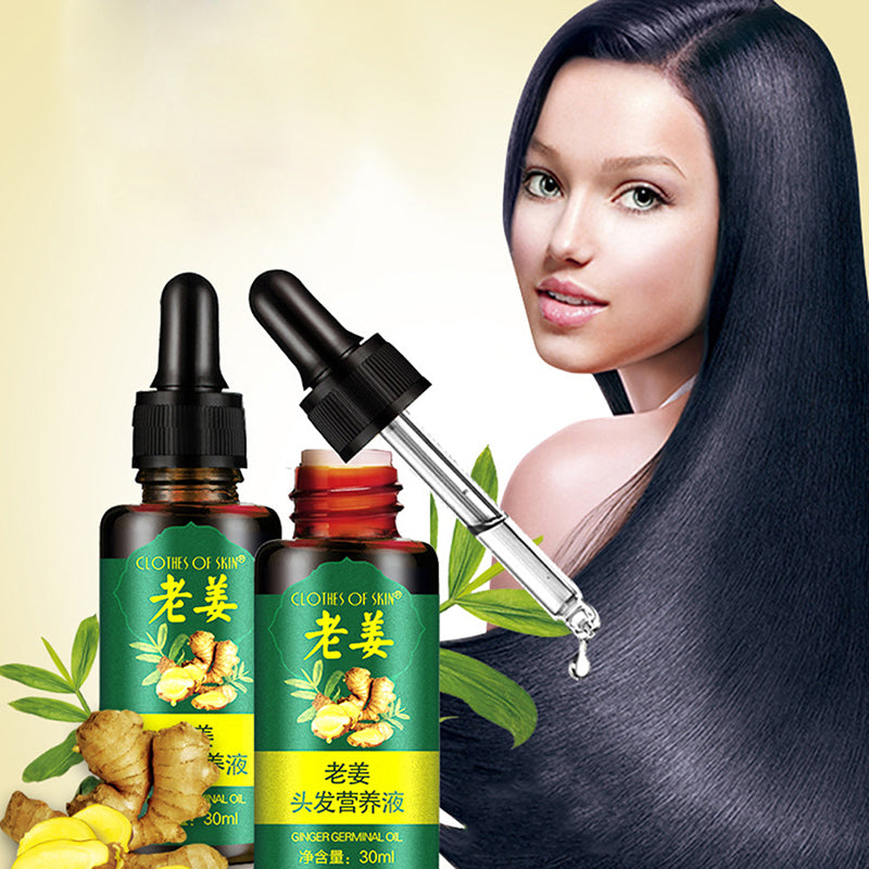 Ginger Hair Growth Serum Essence for Women and Men Anti Hair Loss Liquid Damaged Hair Repair Growing Faster Repair 30ml