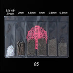 0.4/0.6mm Mini Small Stainless Steel Beads Nails Art Decorations Gun Grey Rose Gold Caviar DIY Tool Nail Studs Accessories CH026