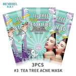 HEMEIEL 3PCS Hyaluronic Acid Face Mask Moisturizing Collagen Korean Mask Sheet Acne Treatment Mask Facial Skin Care Cosmetics