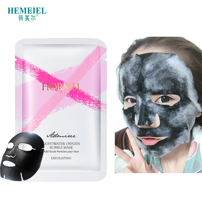 HEMEIEL Detox Oxygen Bubble Sheet Mask Korean Cosmetic Moisturizing Bamboo Charcoal Black Face Mask Facial Whitening Skin Care