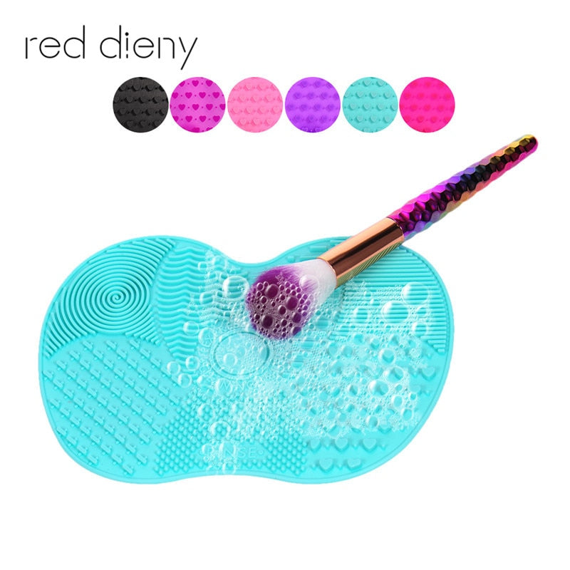 Newest Silicone brush cleaner Cosmetic Make Up Washing Brush Gel Cleaning Mat Foundation Makeup Brush Cleaner Pad Scrubbe Board